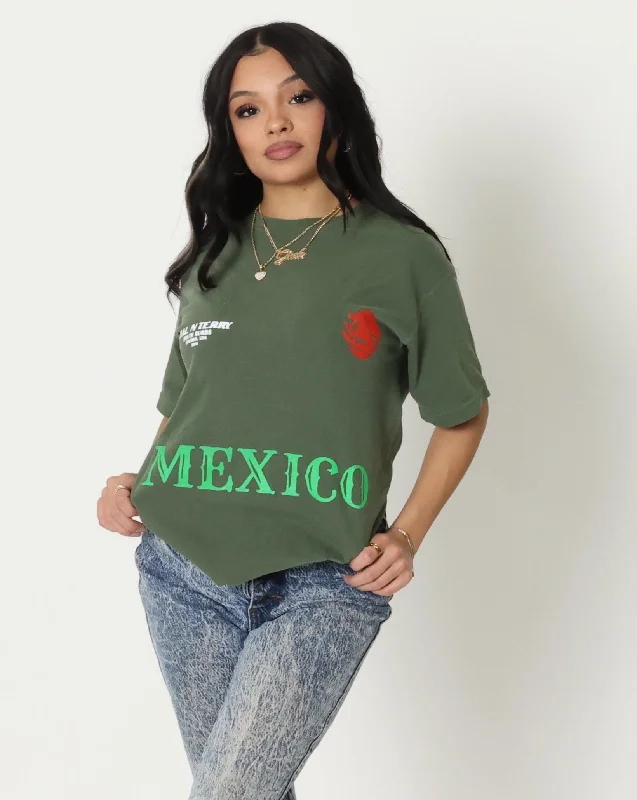 Women's Tribal Print T-Shirts-HEMP TEAM MEXICO TEE