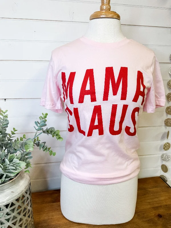 Women's Motivational T-Shirts-Mama Claus Graphic Tee