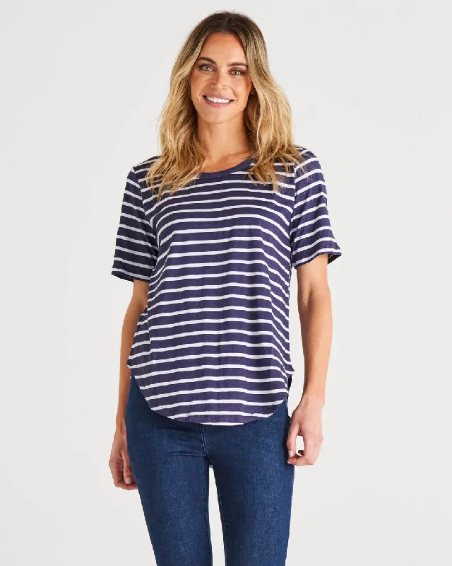 Women's Chest Pocket T-Shirts-Betty Basics Ariana Tee