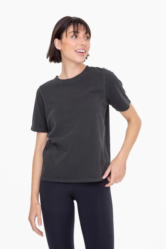 Women's Athletic T-Shirts-Mono B Black Boxy Tee