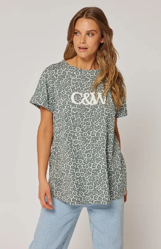 Women's Boat Neck T-Shirts-Cartel & Willow Marlo Tee