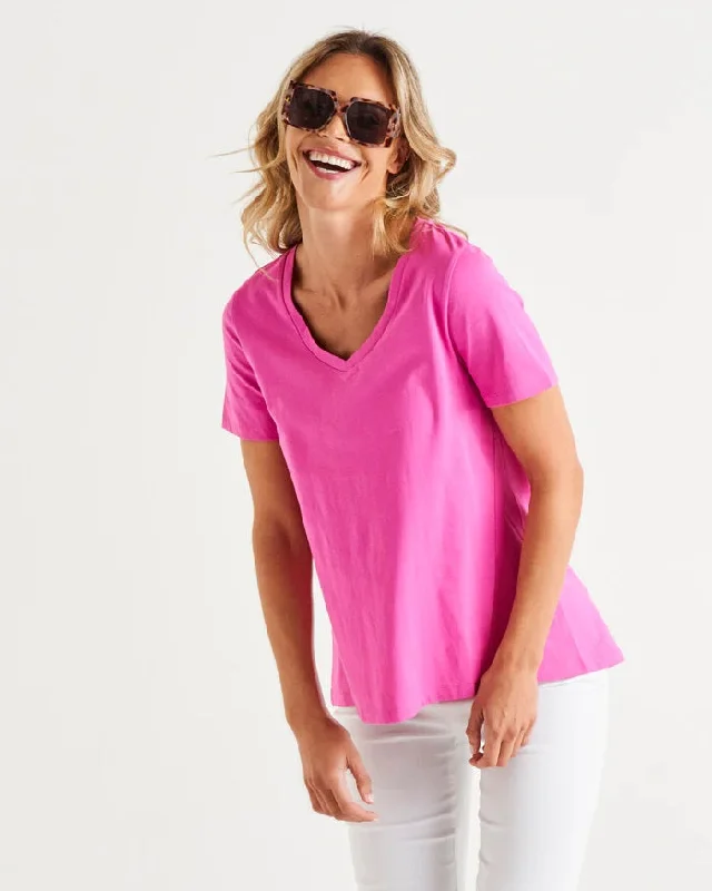 Women's Crystal Detail T-Shirts-Betty Basics Luella Tee