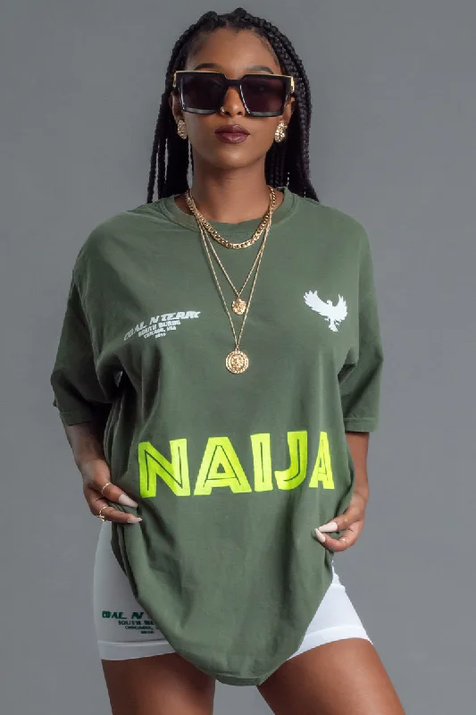 Women's Tunic T-Shirts-HEMP TEAM NAIJA TEE