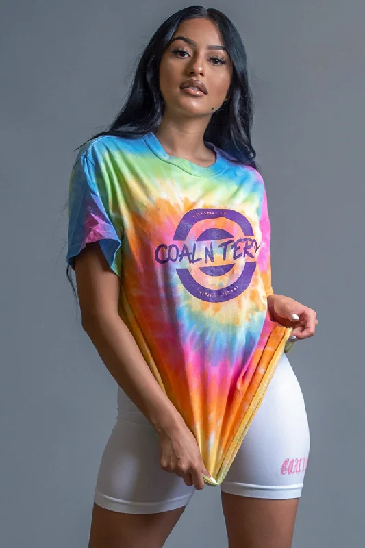 Women's Burnout T-Shirts-TIE DYE KILLING IT TEE