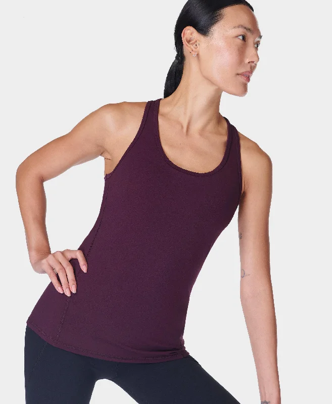 Women's Striped T-Shirts-Power Medium Impact Gym Tank Sb9637 Midnight-Cherry-Purp