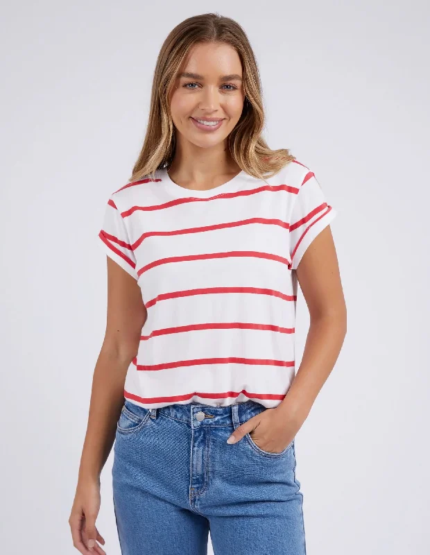 Women's Ombre T-Shirts-Foxwood Manly Stripe Tee