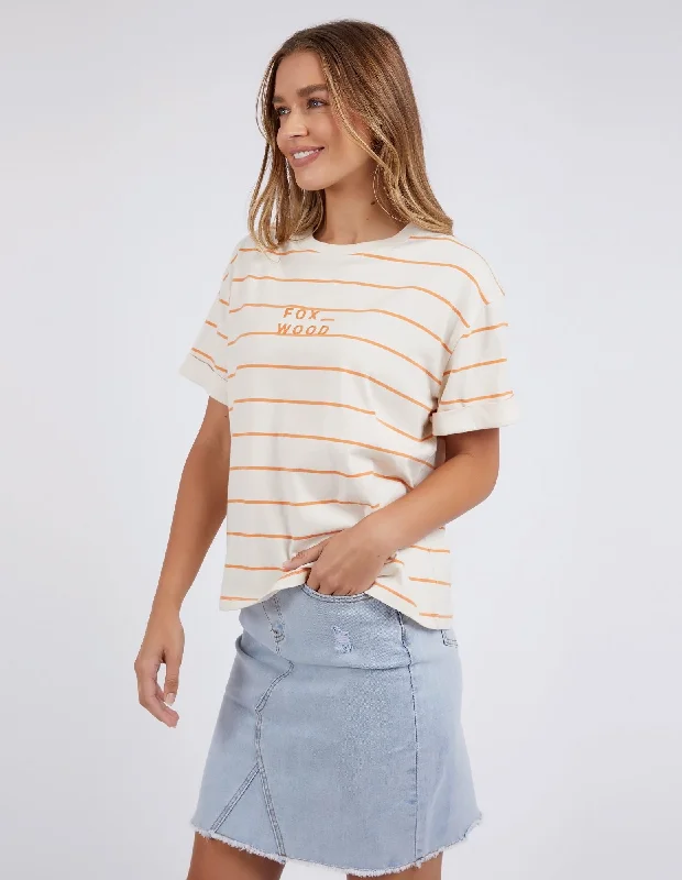 Women's Subtle Print T-Shirts-Foxwood Huntleigh Stripe Tee