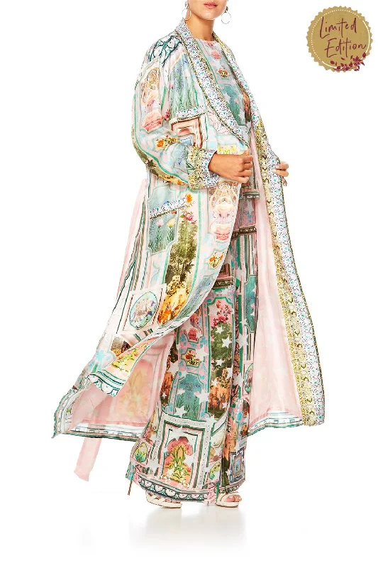 Women's Tie-Dye Jackets-LONG ROBE WITH TIE MATRIARCH MUSINGS