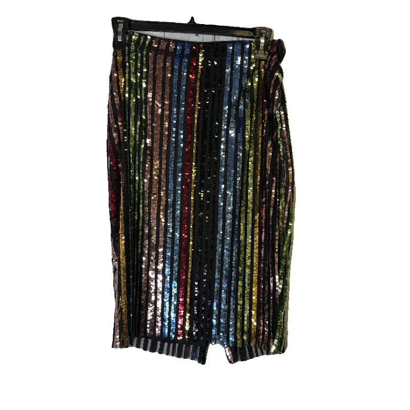 Women's Silk A-Line Skirts-Skirt Midi By New York And Co In Multi-colored, Size: M