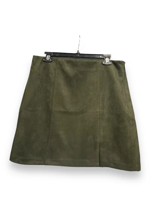 Women's Thermal Pleated Skirts-Skirt Mini & Short By Loft In Green, Size: M