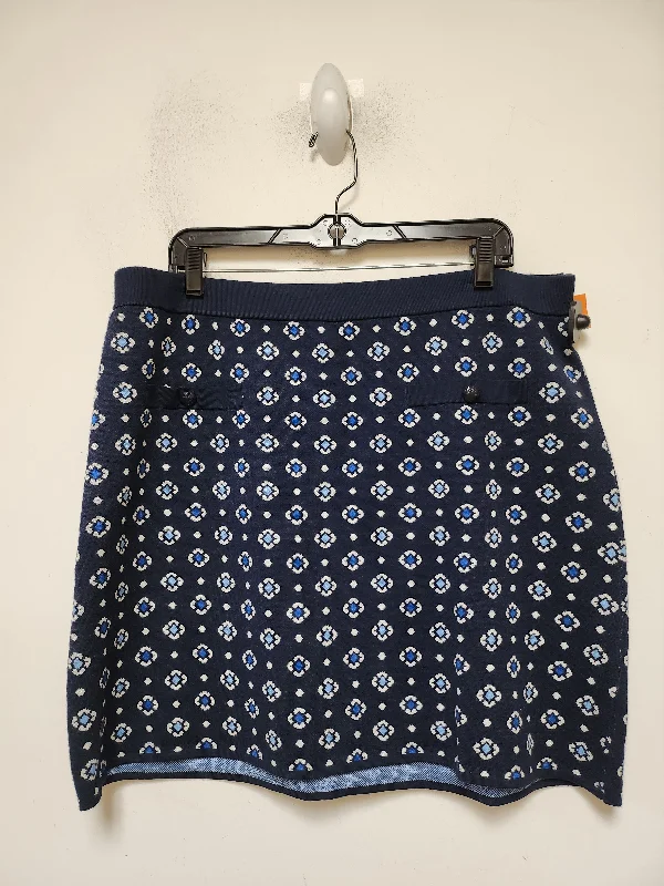 Women's High-Low Skirts-Skirt Mini & Short By Loft In Blue, Size: 16