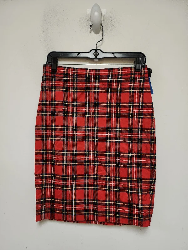 Women's Insulated A-Line Skirts-Skirt Mini & Short By J. Crew In Plaid Pattern, Size: 2