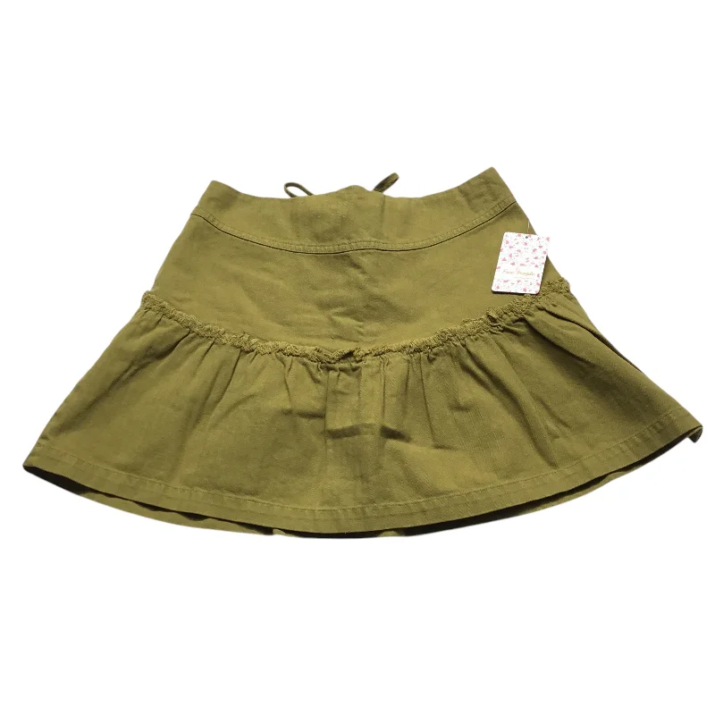 Women's Fleece Pleated Skirts-Skirt Mini & Short By Free People In Green, Size: 10