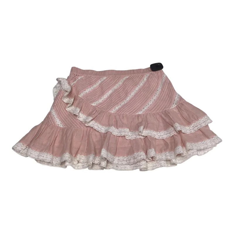 Women's Low-Rise Skirts-Skirt Mini & Short By LoveShackFancy In Pink, Size: M