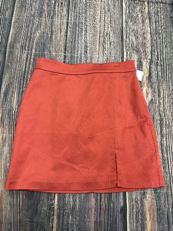 Women's Button-Front Skirts-Skirt Mini & Short By Wilfred In Coral, Size: Xs