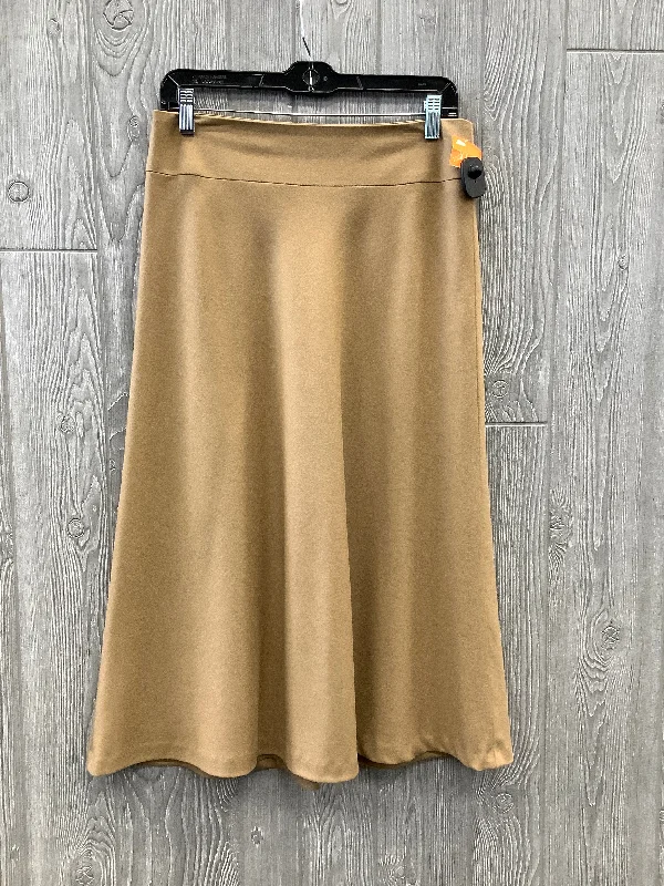 Women's Checkered Skirts-Skirt Maxi By Talbots In Tan, Size: 4