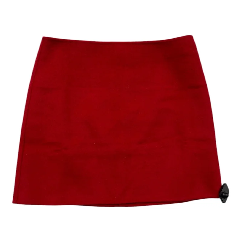 Women's Slit Pleated Skirts-Skirt Midi By Madewell In Red, Size: S