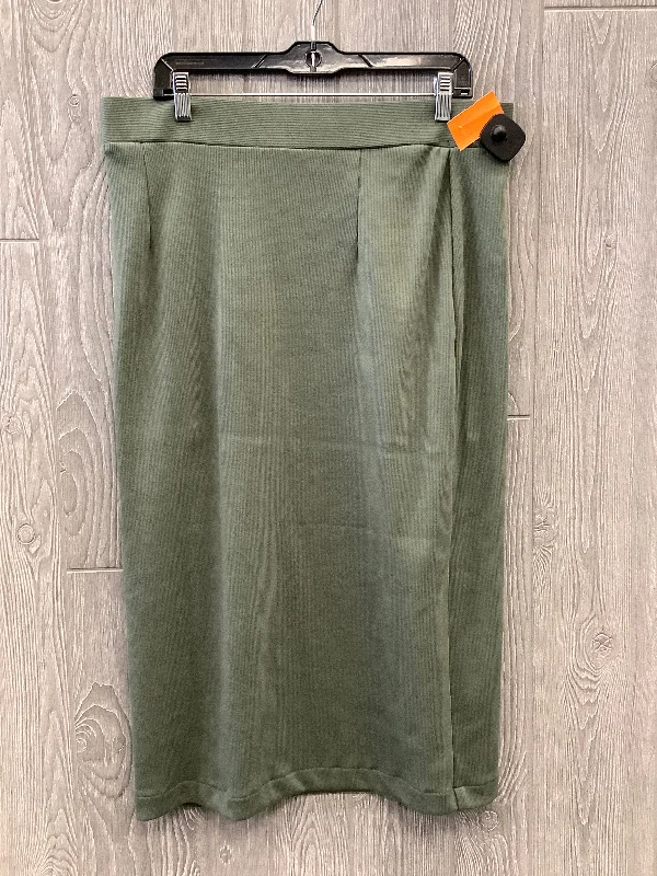 Women's Denim Skirts-Skirt Maxi By Clothes Mentor In Green, Size: 14