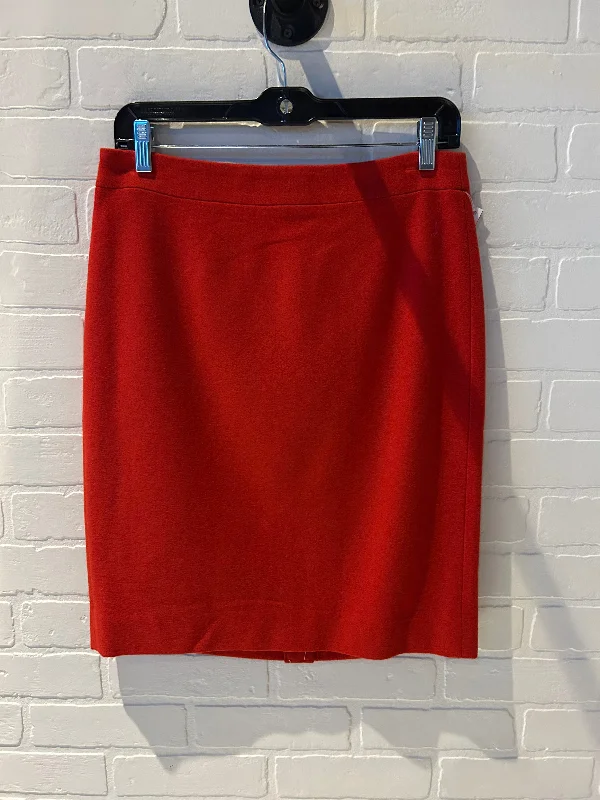 Women's Glitter Ruffle Skirts-Skirt Midi By J. Crew In Red, Size: 4