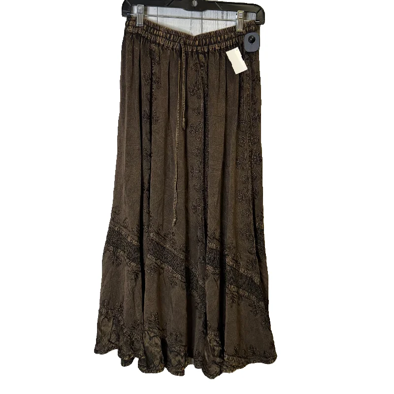 Women's Beach Skirts-Skirt Maxi By Clothes Mentor In Brown, Size: L