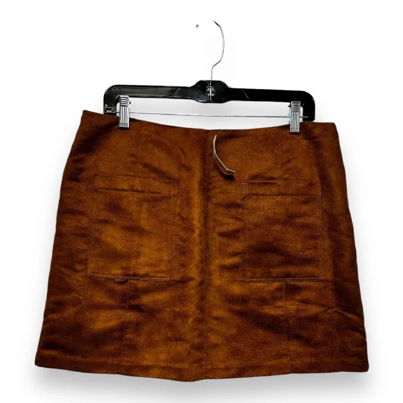 Women's Satin Skirts-Skirt Mini & Short By Old Navy In Bronze, Size: 10