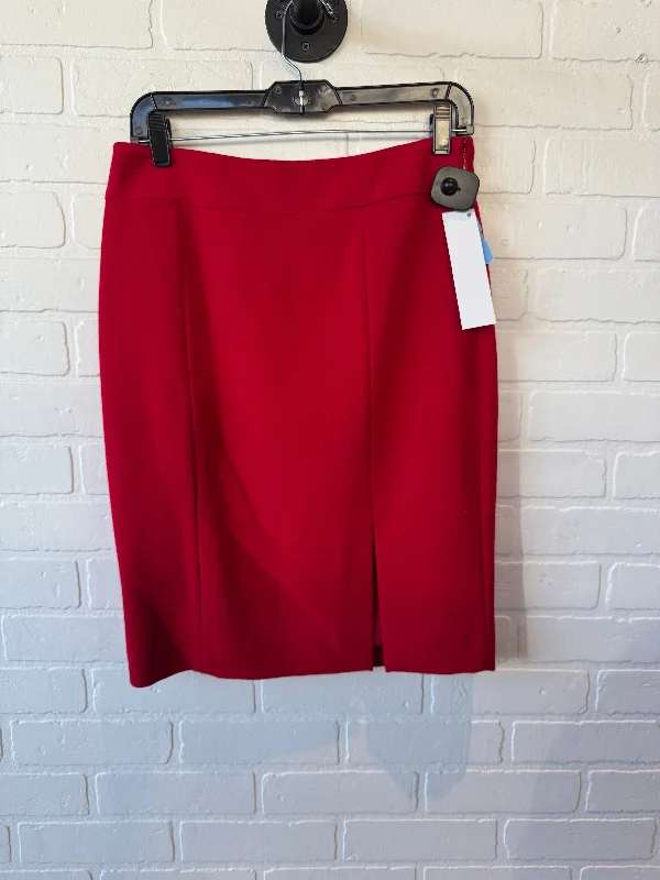 Women's Wrap Skirts-Skirt Midi By Ann Taylor In Red, Size: 6