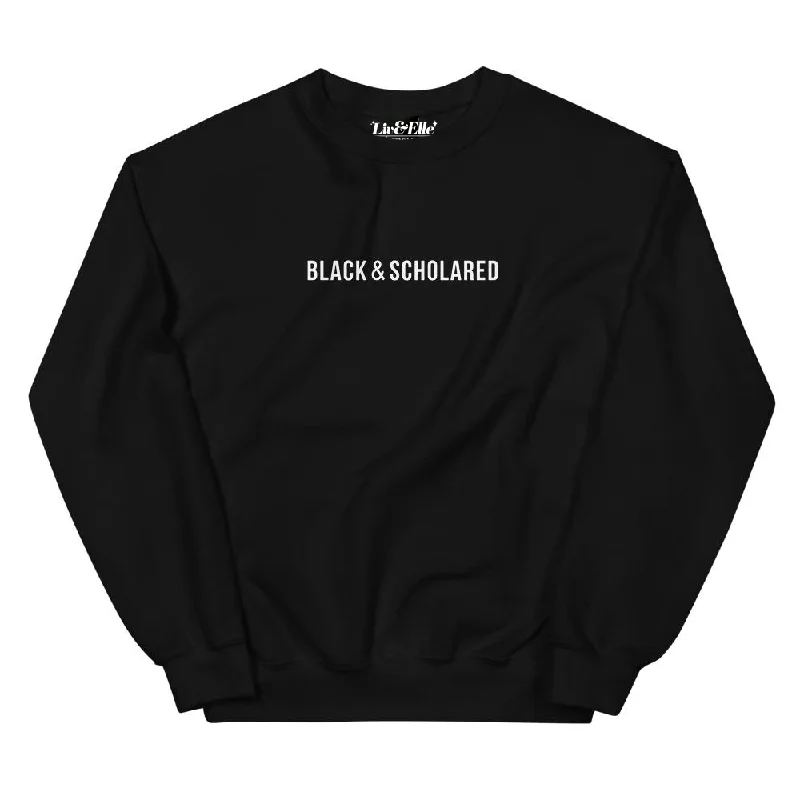 Women's Slim Fit Sweatshirts-Black & Scholared® Statement Sweatshirt