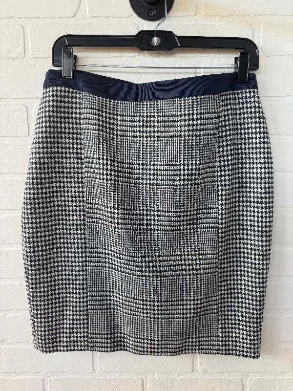 Women's Cotton Skirts-Skirt Midi By Boden In Blue & White, Size: 8p