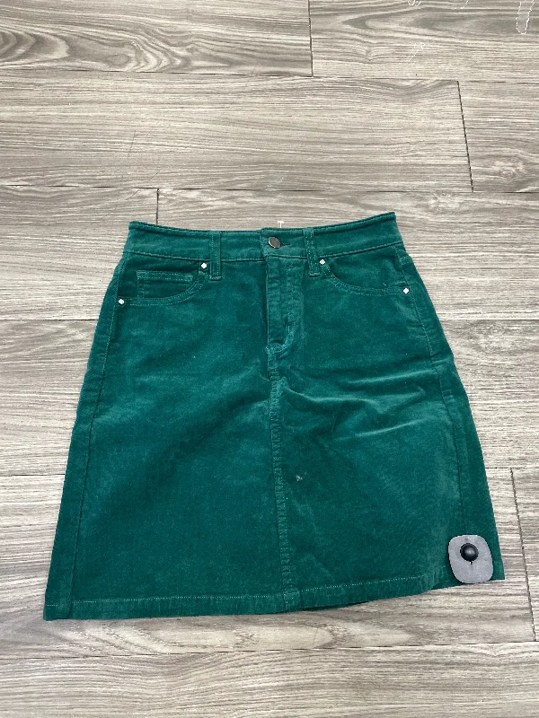 Women's Zip-Up Pencil Skirts-Skirt Mini & Short By Market & Spruce In Green, Size: 2