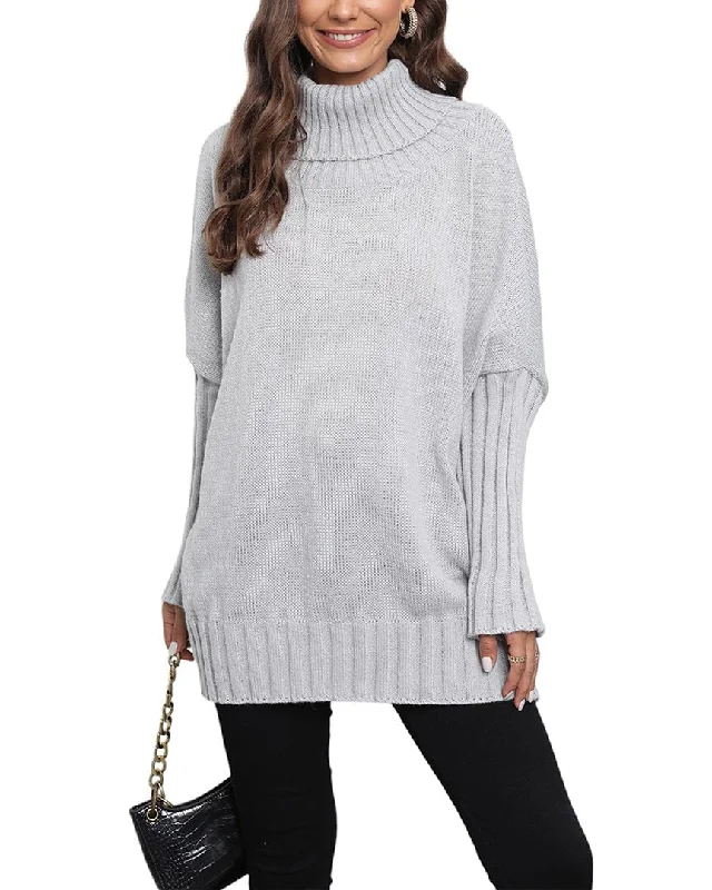 Women's Lounge Pullovers-Nino Balcutti Turtleneck Sweater