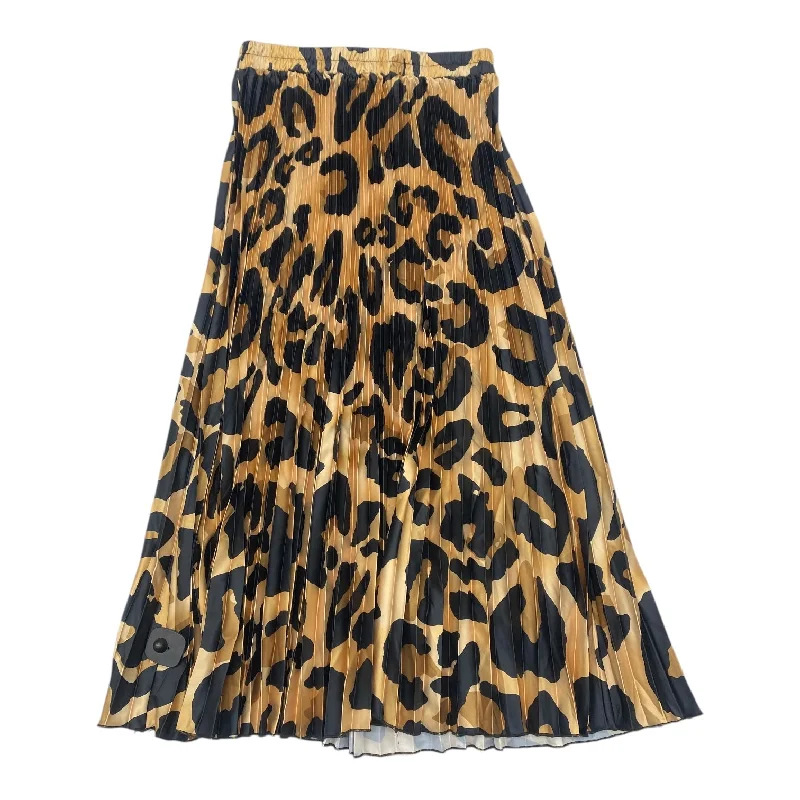 Women's High-Waisted Pleated Skirts-Skirt Maxi By Ellison In Animal Print, Size: L