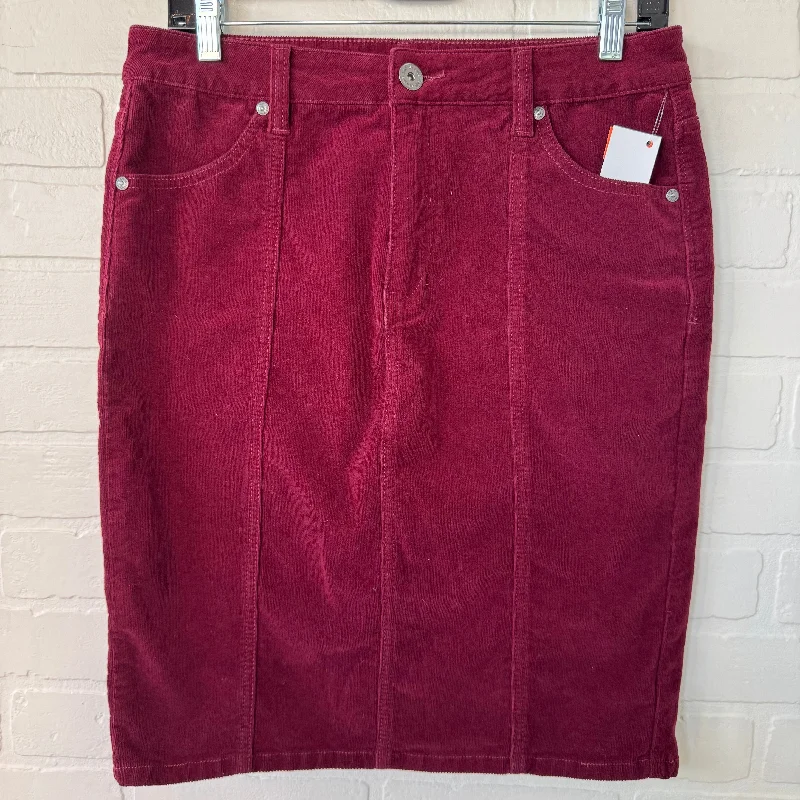 Women's Snake Print Skirts-Skirt Mini & Short By Jag In Maroon, Size: 6