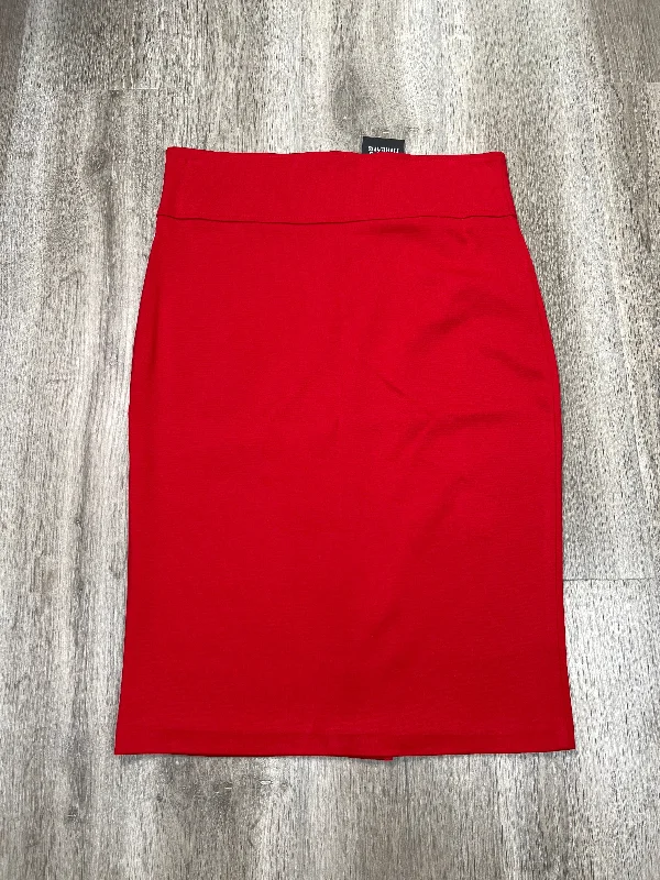 Women's Metallic Pencil Skirts-Skirt Mini & Short By BELOVED In Red, Size: Xl