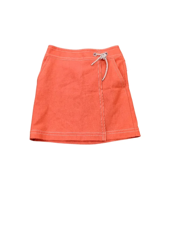 Women's Satin Pencil Skirts-Skirt Mini & Short By Ann Taylor In Coral, Size: 6p