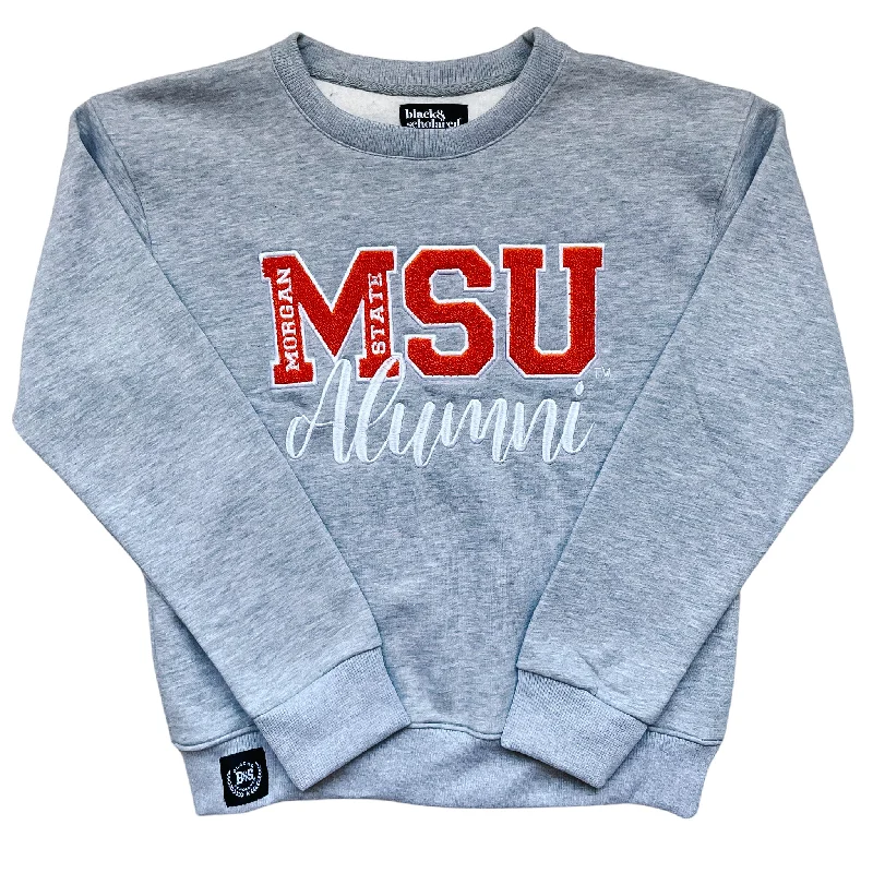 Women's Tailored Sweatshirts-Morgan State™ Alumni Chenille Embroidered Sweatshirt