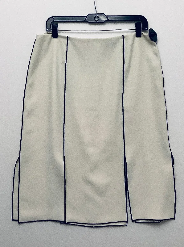 Women's Silk Skirts-Skirt Mini & Short By Lauren By Ralph Lauren In White, Size: 8