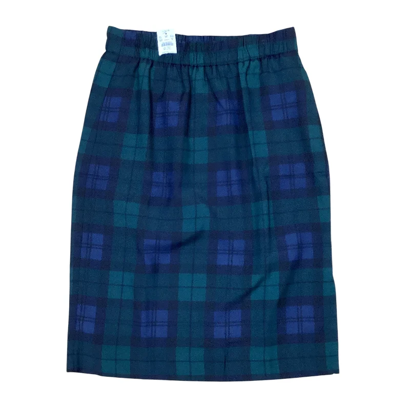 Women's Windproof Pleated Skirts-Skirt Midi By J. Crew In Plaid Pattern, Size: M