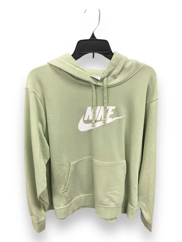 Women's Chic Sweatshirts-Sweatshirt Hoodie By Nike Apparel In Green, Size: Xl