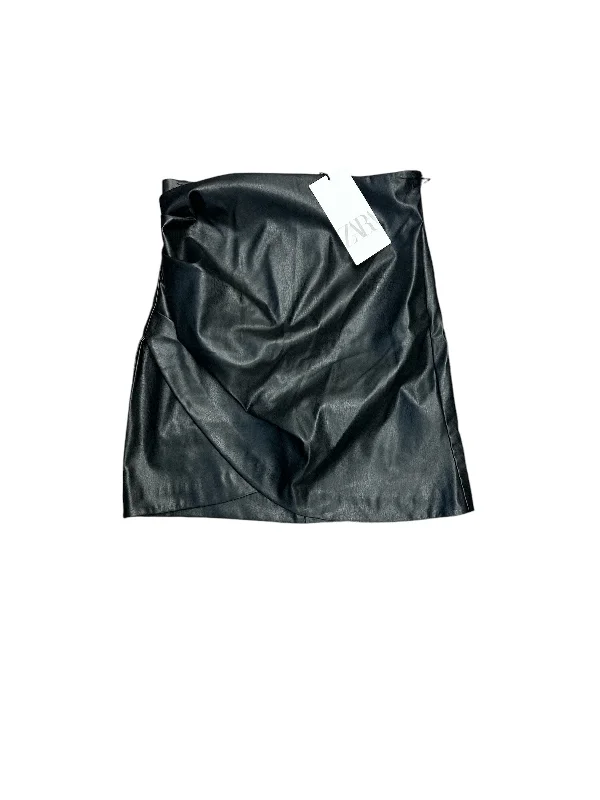 Women's Tulle Denim Skirts-Skirt Mini & Short By Zara In Black, Size: S