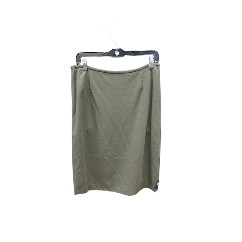 Women's Satin Ruffle Skirts-Skirt Midi By Preston And New York In Green, Size: 8