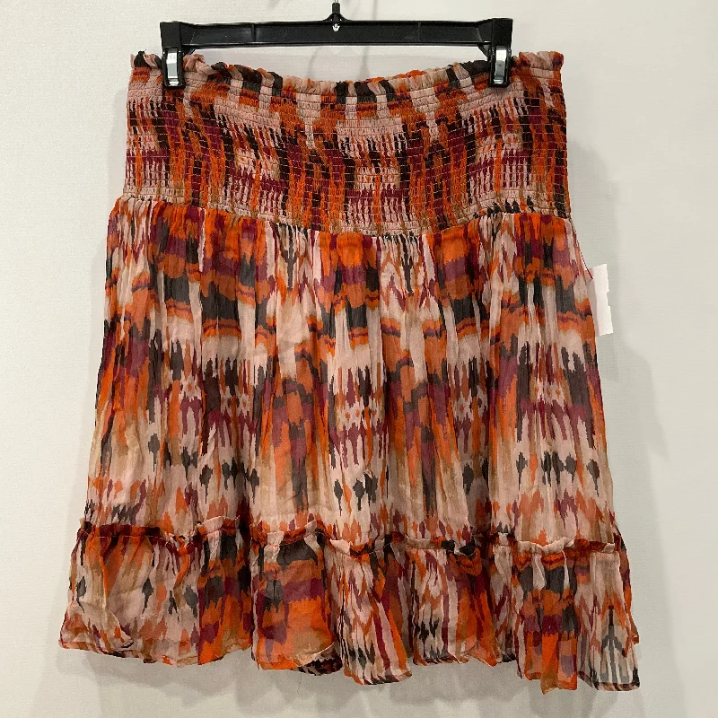 Women's Satin Denim Skirts-Skirt Mini & Short By Anthropologie In Multi-colored, Size: M