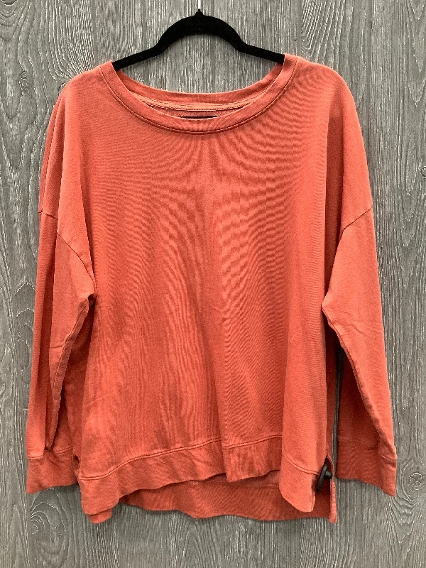 Women's Casual Sweatshirts-Sweatshirt Collar By Terra & Sky In Coral, Size: 1x