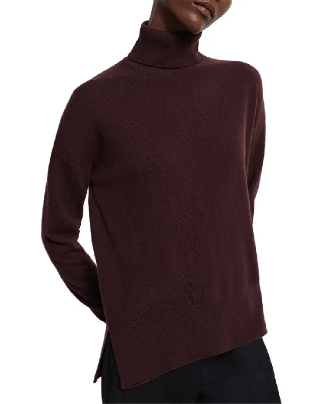 Women's Poncho Pullovers-Theory Cashmere & Wool-Blend Karenia Turtleneck Sweater