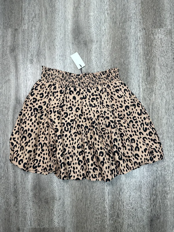 Women's Lace A-Line Skirts-Skirt Mini & Short By BURU In Leopard Print, Size: 1x