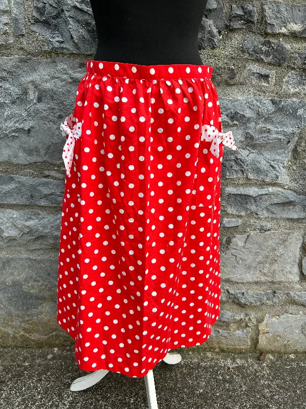 Women's Beach Skirts-90 red polka dots skirt uk 10-12