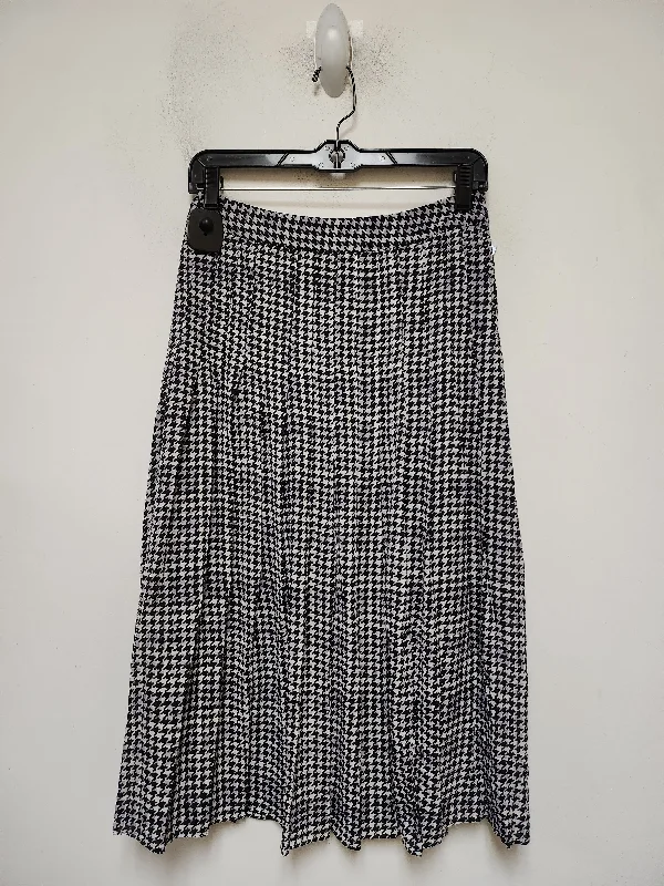 Women's Shimmer Floral Skirts-Skirt Midi By White House Black Market In Plaid Pattern, Size: 0