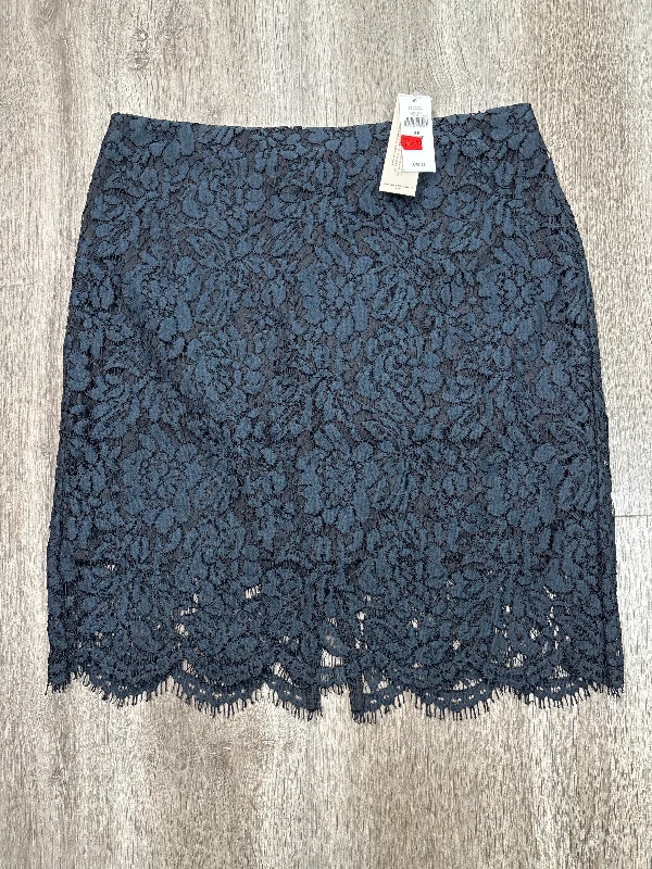 Women's Silk Skirts-Skirt Mini & Short By Banana Republic In Blue, Size: M