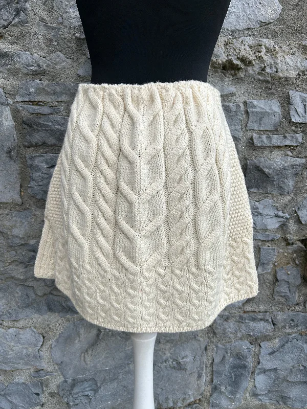 Women's Comfortable Skirts-Aran style cream skirt uk 10-12