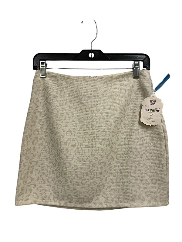 Women's Button-Front A-Line Skirts-Skirt Mini & Short By Altard State In Animal Print, Size: S