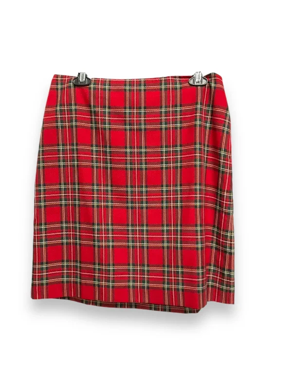 Women's Pleated Skirts-Skirt Mini & Short By Talbots In Plaid Pattern, Size: S